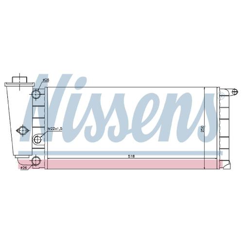 Motorkühler L=519 H=248 B=23 mm 7711521 Bild Motorkühler L=519 H=248 B=23 mm 7711521