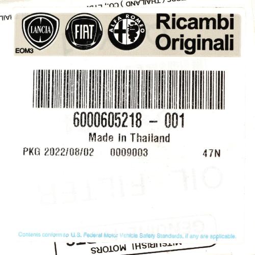 Original Fiat Ölfilter Motorölfilter M 20 X 1,5 Fullback Motor 4N15 6000605218 Bild Original Fiat Ölfilter Motorölfilter M 20 X 1,5 Fullback Motor 4N15 6000605218