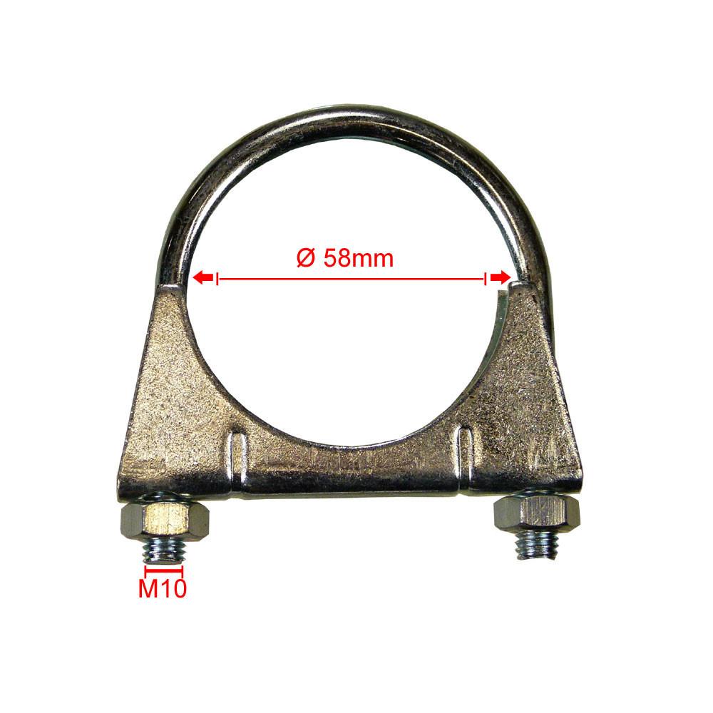 Auspuffbügelschelle U-Bügelschelle Montageschelle M10 58 mm Bild Auspuffbügelschelle U-Bügelschelle Montageschelle M10 58 mm