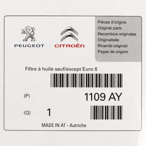 Original PSA Ölfilter Motorölfilter Einsatz 1.4 1.6 HDI 1109AY 1359941 Bild Original PSA Ölfilter Motorölfilter Einsatz 1.4 1.6 HDI 1109AY 1359941