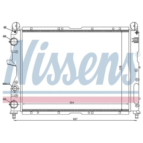 Motorkühler L=554 H=367 B=24mm 71735370 Bild Motorkühler L=554 H=367 B=24mm 71735370