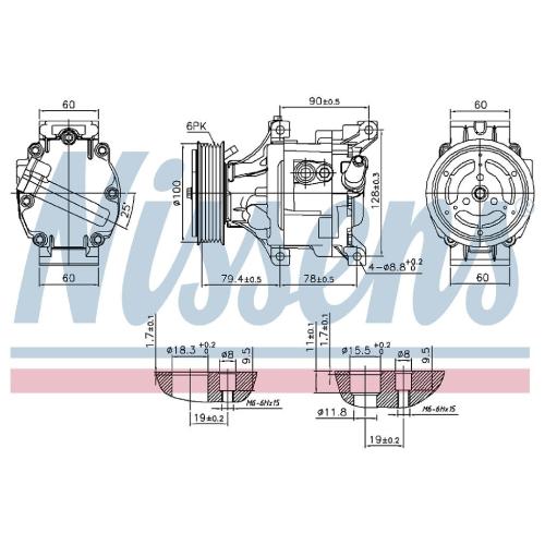 Kompressor für Klimaanlage für Denso 51746931 Bild Kompressor für Klimaanlage für Denso 51746931