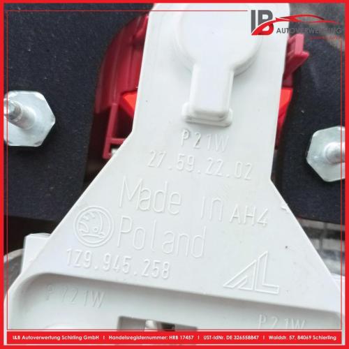 Rückleuchte rechts SKODA OCTAVIA COMBI (1Z5) 1.9 TDI 77 KW 1Z9945096 Bild Rückleuchte rechts SKODA OCTAVIA COMBI (1Z5) 1.9 TDI 77 KW 1Z9945096