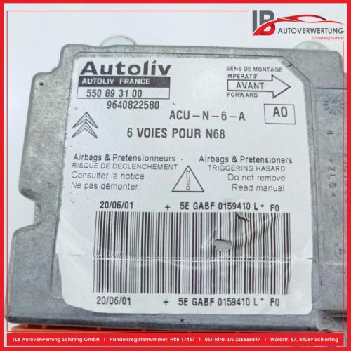 Steuergerät Airbag CITROEN XSARA PICASSO (N68) 1.8 16V 85 KW 9640822580 550893100 Bild Steuergerät Airbag CITROEN XSARA PICASSO (N68) 1.8 16V 85 KW 9640822580 550893100