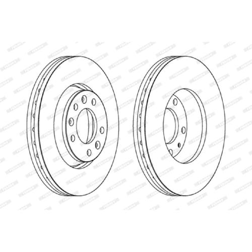 Bremsscheiben FERODO DDF1601 vorne, belüftet, 2 Stück Bild Bremsscheiben FERODO DDF1601 vorne, belüftet, 2 Stück