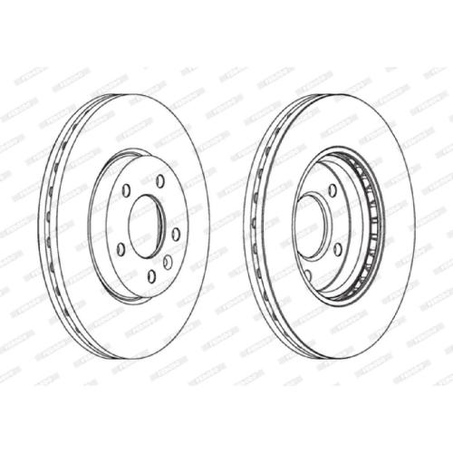 Bremsscheiben FERODO DDF1870 vorne, belüftet, 2 Stück Bild Bremsscheiben FERODO DDF1870 vorne, belüftet, 2 Stück