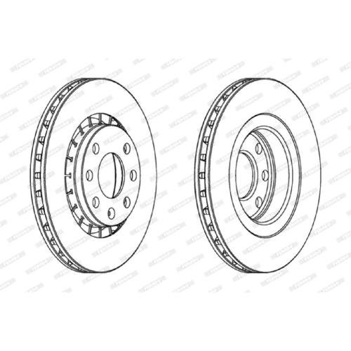 Bremsscheiben FERODO DDF206, Vorne, belüftet, 2 Stück Bild Bremsscheiben FERODO DDF206, Vorne, belüftet, 2 Stück