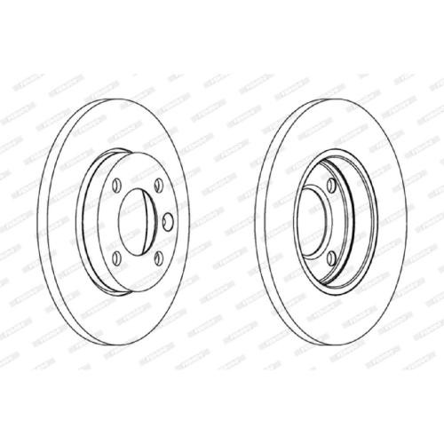 Bremsscheiben FERODO DDF103 vorne, voll, 2 Stück Bild Bremsscheiben FERODO DDF103 vorne, voll, 2 Stück