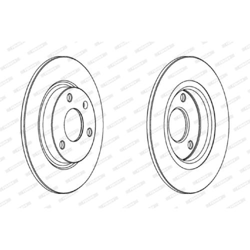Bremsscheiben FERODO DDF132 vorne, voll, 2 Stück Bild Bremsscheiben FERODO DDF132 vorne, voll, 2 Stück