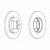 Bremsscheiben FERODO DDF103 vorne, voll, 2 Stück Bild Bremsscheiben FERODO DDF103 vorne, voll, 2 Stück