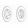 Bremsscheiben FERODO DDF132 vorne, voll, 2 Stück Bild Bremsscheiben FERODO DDF132 vorne, voll, 2 Stück