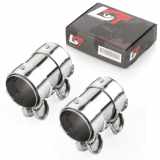 2x Verbinder Doppelschelle Abgasanlage Auspuff Ø 55 x 95 mm für BMW für MERCEDES