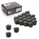 20x Radschrauben Kappen Set 17 mm schwarz für CITROEN PEUGEOT DACIA RENAULT