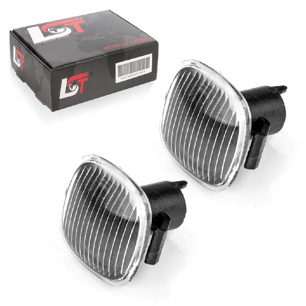 2x Seitenblinker Blinkleuchte schwarz klar für AUDI für SEAT für SKODA
