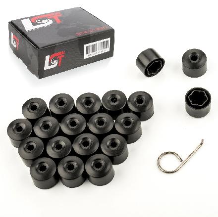 20x Radschraubenkappe 17mm schwarz matt für MAZDA HONDA SUZUKI MITSUBISHI