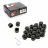20x Radschrauben Abdeckkappen Radschraubenkappen 17 mm schwarz matt f&uuml;r BMW MINI