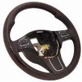 Multifunktionslenkrad Holz Leder Lenkrad VW Touareg 7P 7P5 10-14 Vavona braun