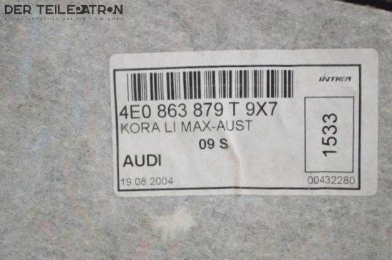 Abdeckung Kofferraum links AUDI A8 4E 4.0 TDI QUATTRO 202 KW 4E08638799X7 Bild Abdeckung Kofferraum links AUDI A8 4E 4.0 TDI QUATTRO 202 KW 4E08638799X7