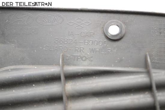 Verkleidung Abdeckung rechts hinten Blende, Wasserabweiser HYUNDAI I10 (BA, IA) 1.0 49 KW 86824-B9000 Bild Verkleidung Abdeckung rechts hinten Blende, Wasserabweiser HYUNDAI I10 (BA, IA) 1.0 49 KW 86824-B9000