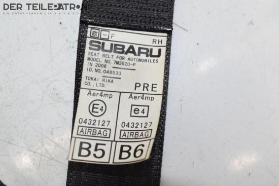 Sicherheitsgurt rechts vorn SUBARU LEGACY OUTBACK BPS BL 121 KW G087917~28842~E40432127~7M3520-P Bild Sicherheitsgurt rechts vorn SUBARU LEGACY OUTBACK BPS BL 121 KW G087917~28842~E40432127~7M3520-P