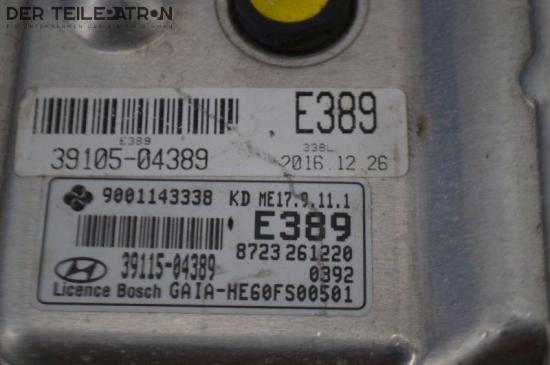 Steuergerät Motor Motorstuergerät, Zündschloss HYUNDAI I10 (BA, IA) 1.0 49 KW 39105-04389,~39115-04389 Bild Steuergerät Motor Motorstuergerät, Zündschloss HYUNDAI I10 (BA, IA) 1.0 49 KW 39105-04389,~39115-04389