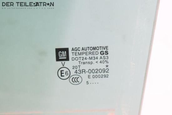 Türscheibe Fensterscheibe Scheibe Tür links hinten OPEL ZAFIRA TOURER C 103 KW 43R 002092 Bild Türscheibe Fensterscheibe Scheibe Tür links hinten OPEL ZAFIRA TOURER C 103 KW 43R 002092