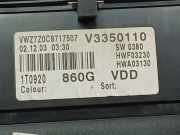 Tachometer Volkswagen Touran, 2003.01 - 2006.10 VWZ7Z0C8717507, VWZ7Z0C8717507 V3350110 SW 0380 1T0920 860G SW0380 AZV