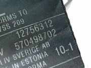 Sicherheitsgurt - Hinten Linke SAAB 9-5, 2005.11 - 2010.05 facelift 12756312, 12756312 570498702