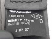 Sicherheitsgurt Rechts Hinten 8200683948 Renault Clio III (BR/CR) Schr?gheck 1.2 16V 75 (D4F-740) 2007-02