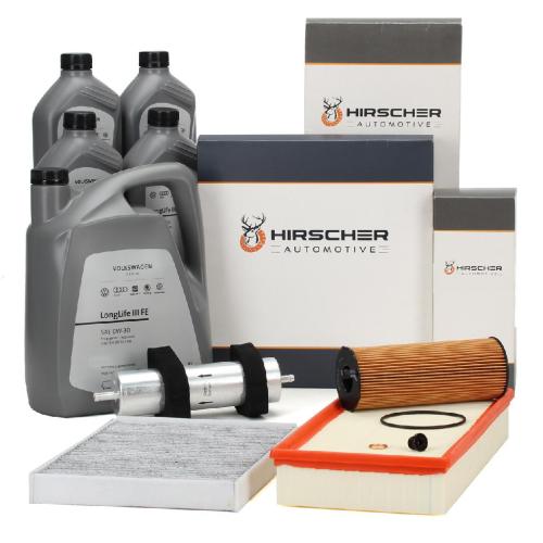 HIRSCHER Filterset 4-tlg + 9L ORIGINAL 0W30 Motoröl AUDI Q7 (4LB9 3.0 TDI 224/240 PS Bild HIRSCHER Filterset 4-tlg + 9L ORIGINAL 0W30 Motoröl AUDI Q7 (4LB9 3.0 TDI 224/240 PS
