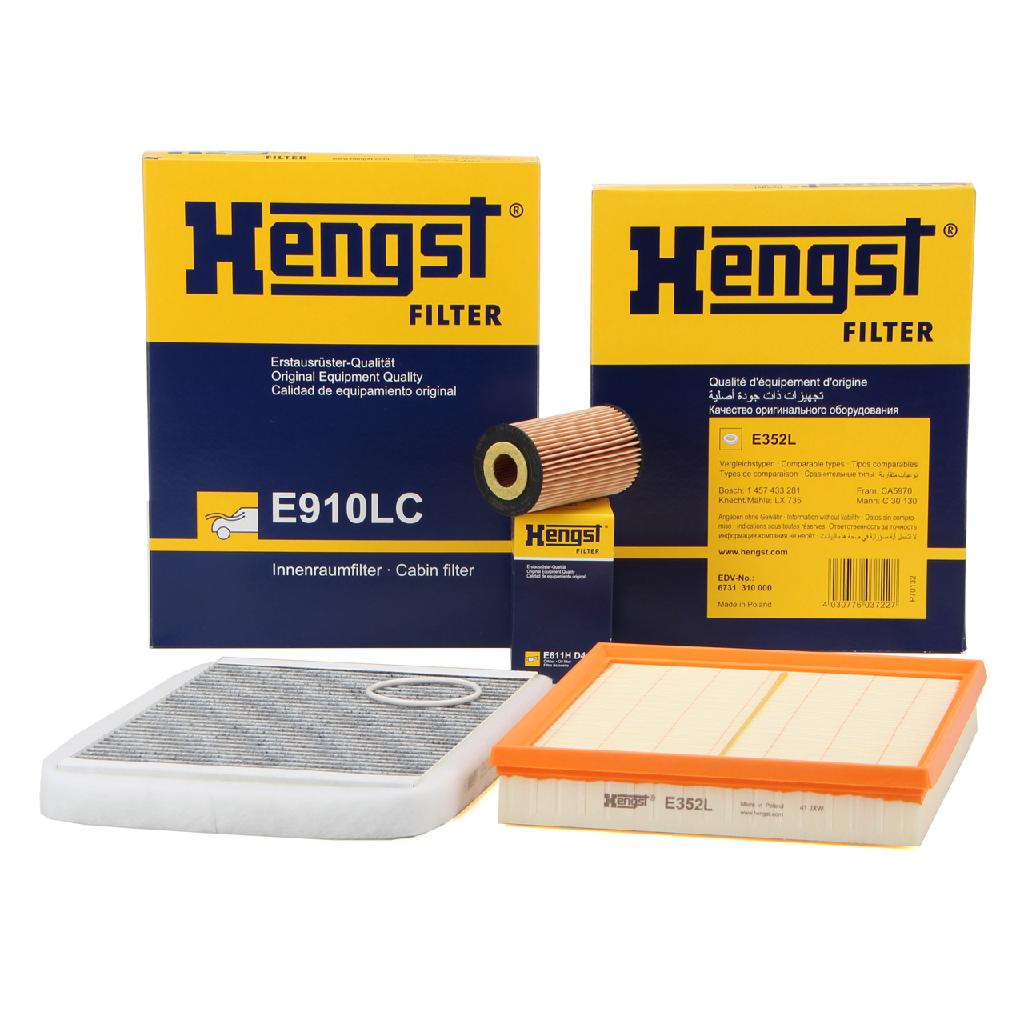 HENGST FILTER Luftfilter E352L + Ölfilter E611H D442 + Filter, Innenraumluft E910LC