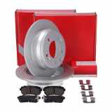 HERTH+BUSS JAKOPARTS Bremsbelagsatz, Scheibenbremse J3610312 + Bremsscheibe J3310519 + Zubehörsatz, Scheibenbremsbelag J3660310