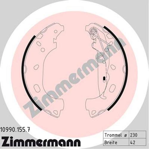 ZIMMERMANN Bremsbackensatz 10990.155.7 + Bremstrommel 430.1787.20 Bild ZIMMERMANN Bremsbackensatz 10990.155.7 + Bremstrommel 430.1787.20