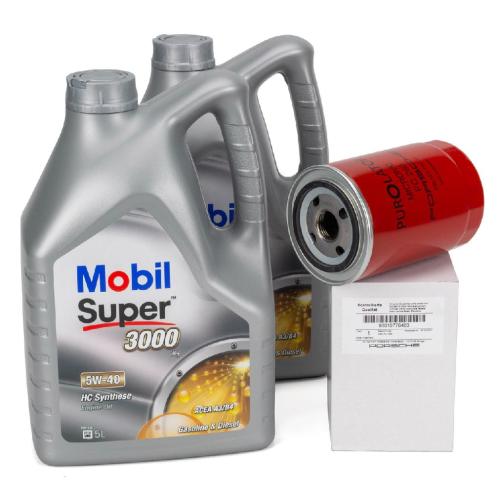 10L Mobil SUPER 3000 X1 5W-40 Motoröl Öl + ORIGINAL Porsche Ölfilter 93010776403 Bild 10L Mobil SUPER 3000 X1 5W-40 Motoröl Öl + ORIGINAL Porsche Ölfilter 93010776403