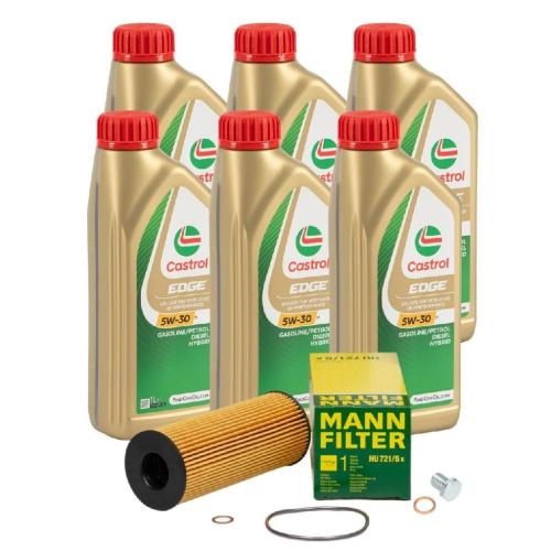 6 Liter CASTROL Edge Motoröl ÖL 5W30 M BMW Longlife-04 + MANN Ölfilter HU721/5x Bild 6 Liter CASTROL Edge Motoröl ÖL 5W30 M BMW Longlife-04 + MANN Ölfilter HU721/5x