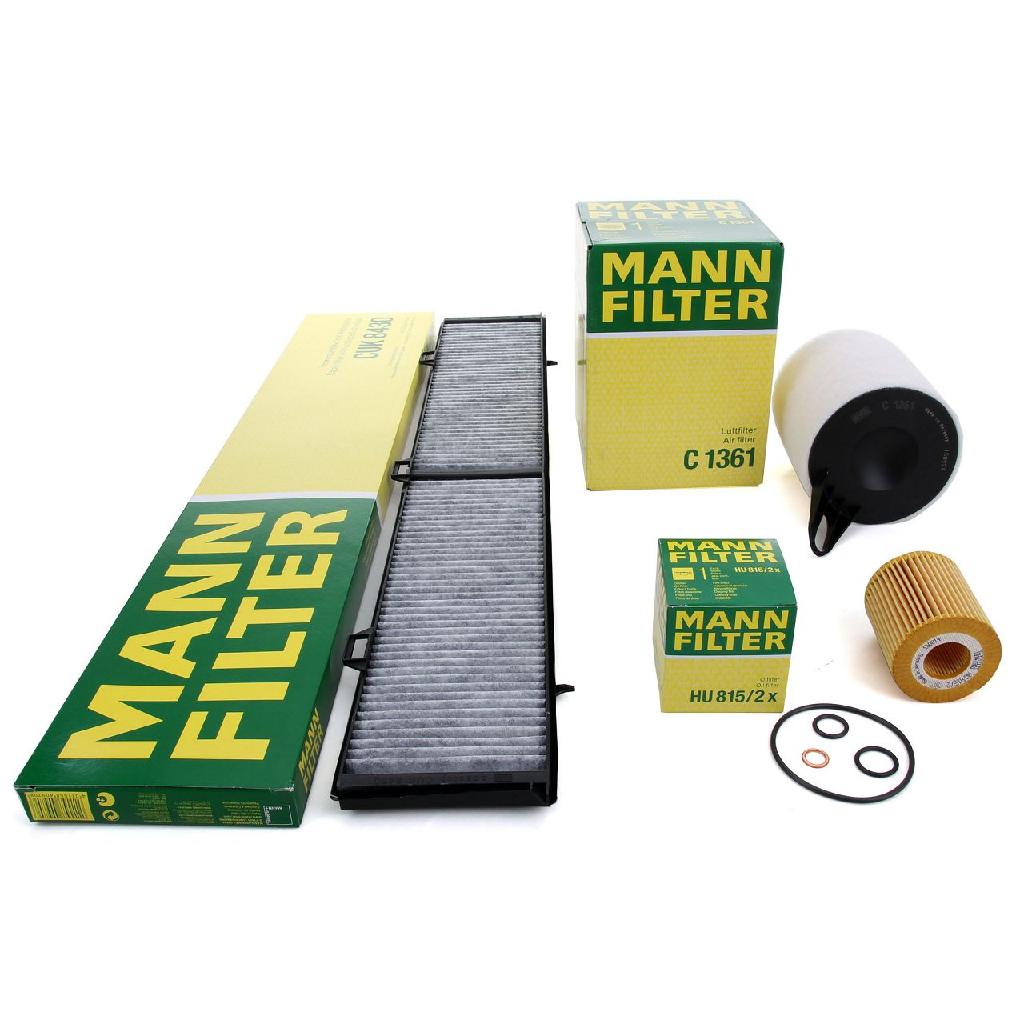 MANN-FILTER Filter, Innenraumluft CUK 8430 + Luftfilter C 1361 + Ölfilter HU 815/2 x