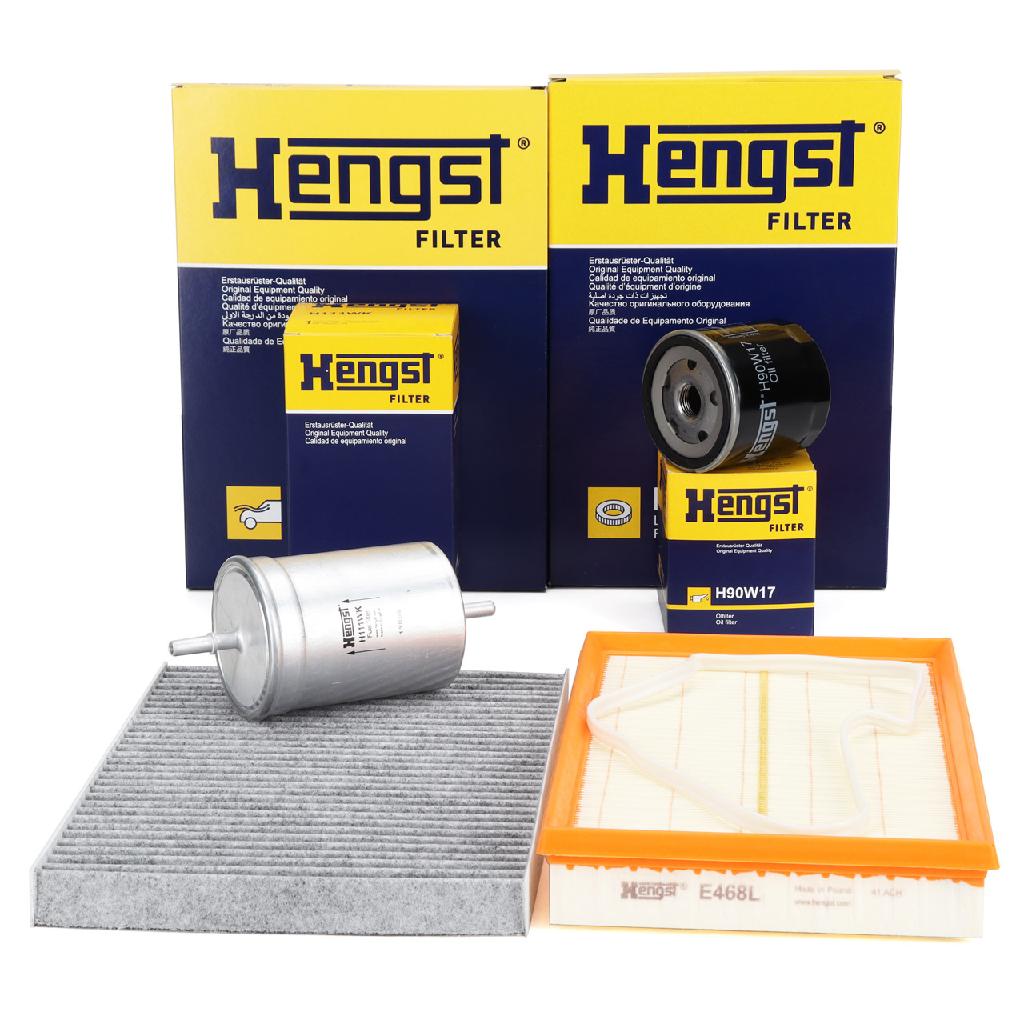 HENGST FILTER Ölfilter H90W17 + Luftfilter E468L + Kraftstofffilter H111WK + Filter, Innenraumluft E900LC