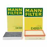 MANN-FILTER Luftfilter C 4312/1 + Filter, Innenraumluft CUK 3569