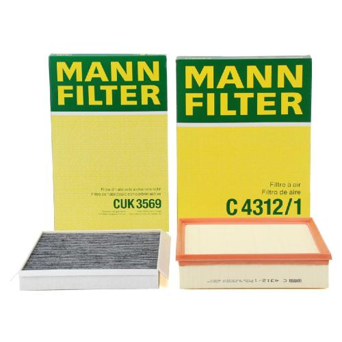 MANN-FILTER Luftfilter C 4312/1 + Filter, Innenraumluft CUK 3569 Bild MANN-FILTER Luftfilter C 4312/1 + Filter, Innenraumluft CUK 3569