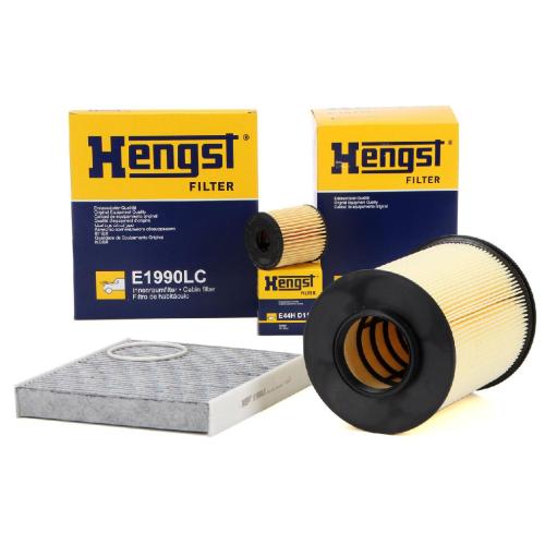 HENGST FILTER Ölfilter E44H D110 + Filter, Innenraumluft E1990LC + Luftfilter E1010L Bild HENGST FILTER Ölfilter E44H D110 + Filter, Innenraumluft E1990LC + Luftfilter E1010L