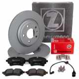 ZIMMERMANN Bremsbelagsatz, Scheibenbremse 26265.175.2 + Bremsscheibe 100.3379.20 FEBI BILSTEIN Warnkontakt, Bremsbelagverschleiß 104920