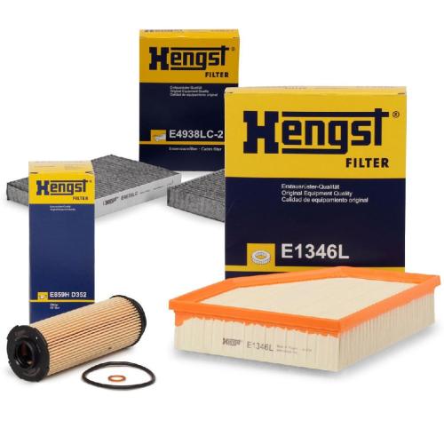 HENGST FILTER Luftfilter E1346L + Filter, Innenraumluft E4938LC-2 + Ölfilter E859H D352 Bild HENGST FILTER Luftfilter E1346L + Filter, Innenraumluft E4938LC-2 + Ölfilter E859H D352