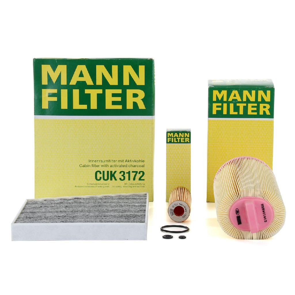 MANN-FILTER Filter, Innenraumluft CUK 3172 + Luftfilter C 14 114 + Ölfilter HU 514 x