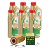 6 Liter CASTROL Edge Motoröl ÖL 5W30 M BMW Longlife-04 + MANN Ölfilter HU722x