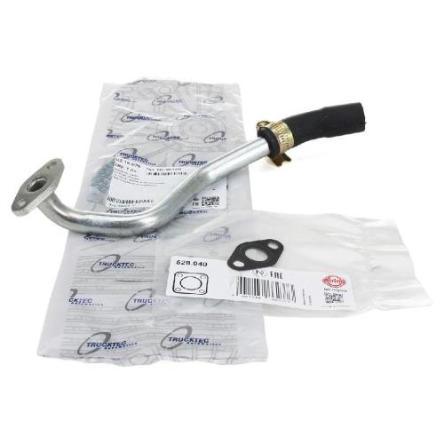 ELRING Dichtung, Ölauslass (Lader) 528.040 TRUCKTEC AUTOMOTIVE Ölleitung, Lader 02.18.076 Bild ELRING Dichtung, Ölauslass (Lader) 528.040 TRUCKTEC AUTOMOTIVE Ölleitung, Lader 02.18.076