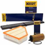 HENGST FILTER Ölfilter E204H D218 + Filter, Innenraumluft E1959LC + Luftfilter E1004L