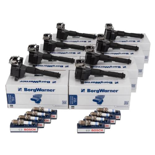 8x BERU Zündspule + 8x BOSCH Zündkerze BMW E39 535i 540i M5 E38 E31 X5 E53 Z8 E52 M62 S62 Bild 8x BERU Zündspule + 8x BOSCH Zündkerze BMW E39 535i 540i M5 E38 E31 X5 E53 Z8 E52 M62 S62