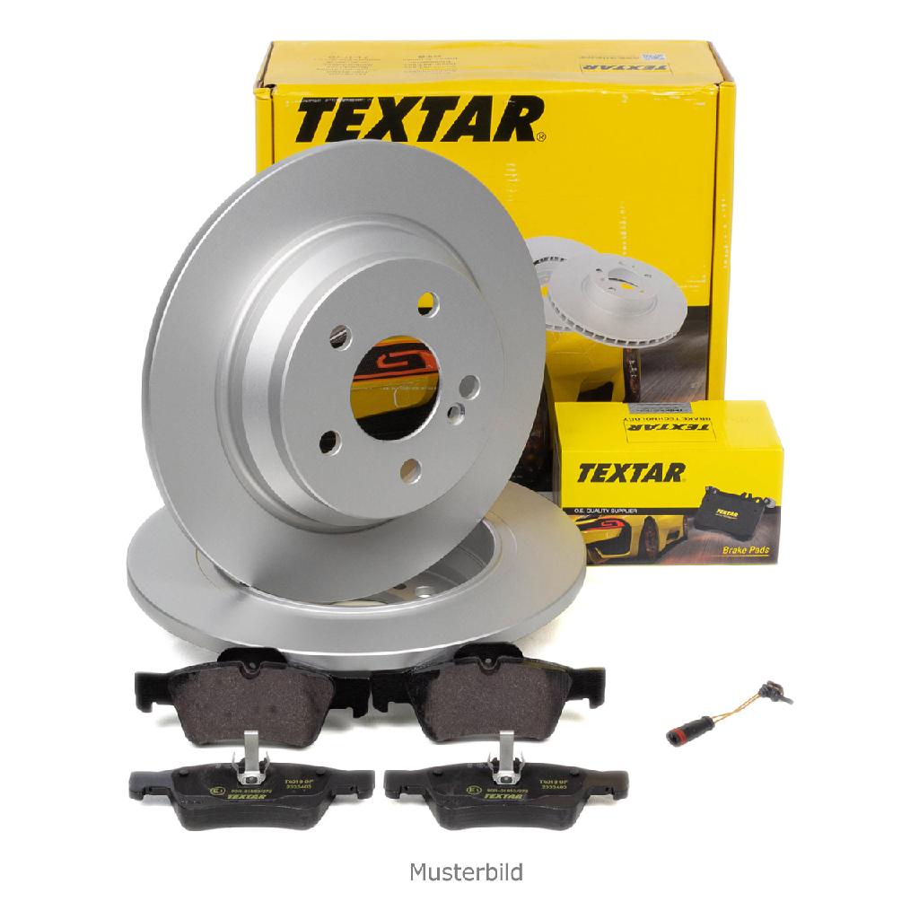 TEXTAR Bremsscheibe 92059303 + Bremsbelagsatz, Scheibenbremse 2143905 FEBI BILSTEIN Warnkontakt, Bremsbelagverschleiß 01498