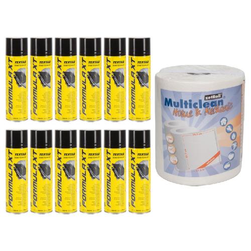 12x 500ml TEXTAR Bremsenreiniger Montagereiniger + 1x Putztuchrolle WEISS Bild 12x 500ml TEXTAR Bremsenreiniger Montagereiniger + 1x Putztuchrolle WEISS