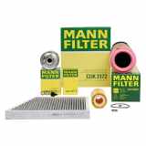 MANN-FILTER Filter, Innenraumluft CUK 3172 + Ölfilter HU 718/1 k + Kraftstofffilter WK 842/23 x + Luftfilter C 12 178/2